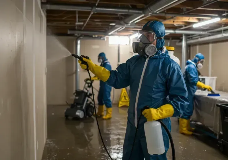 Basement Sanitization and Antimicrobial Treatment process in Palmview South, TX